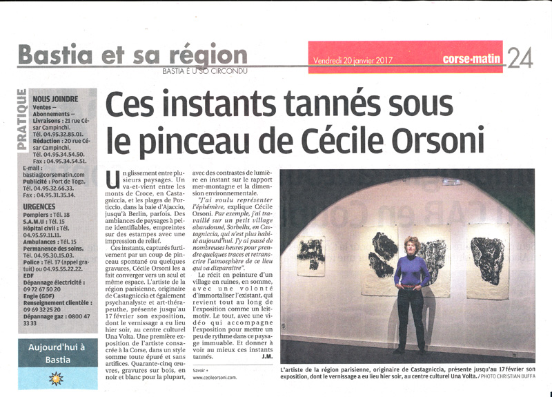 Cécile Orsoni art-thérapeute artiste Versailles Bastia