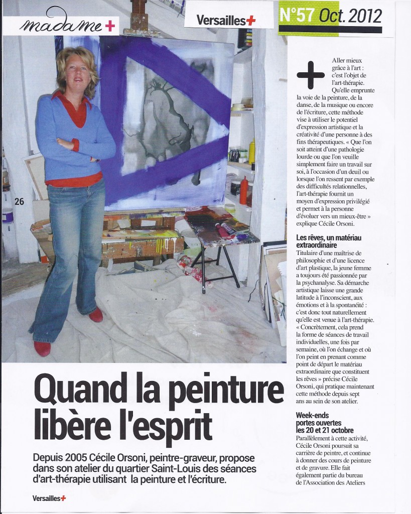 Cécile Orsoni, art-thérapeute à Versailles