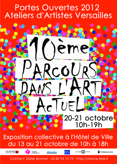 Affiche portes ouvertes des ateliers d'artistes de Versailles , octobre 2012